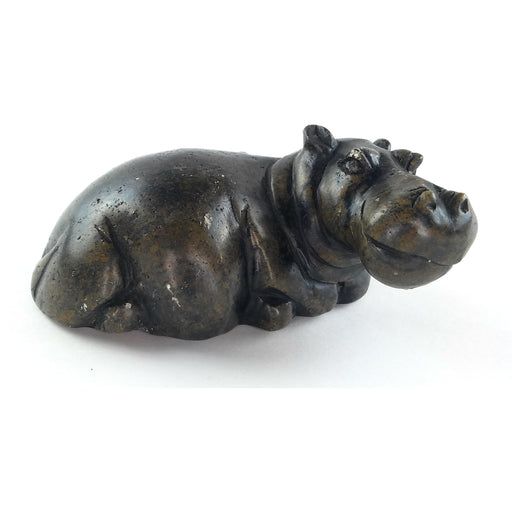 Classic Resting Hippo Sculpture – Hand Carved Stone Zimbabwe