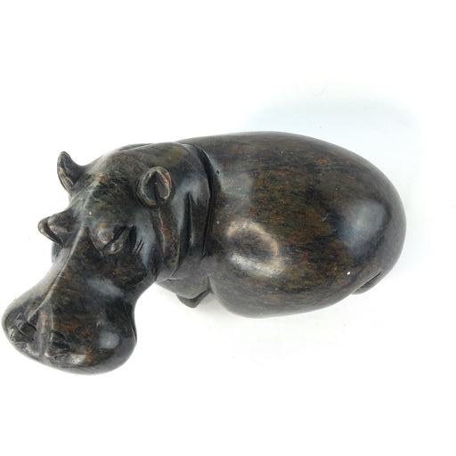 Classic Resting Hippo Sculpture – Shona Stone Zimbabwe