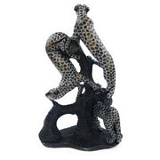 Climbing Leopards Sculpture | 3 Leopards Black Jade