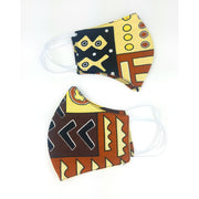 Colorful African Face Mask – Reversible Multicolor Cotton Print