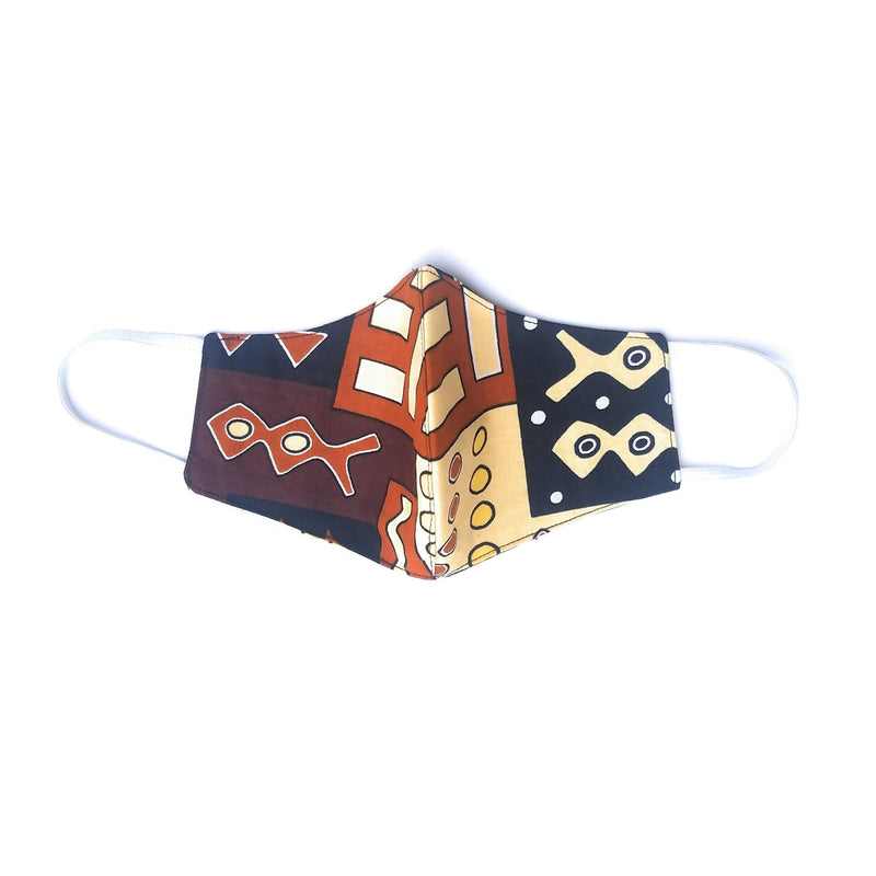 Colorful African Print Face Mask | Reversible Multicolor Cotton