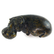 Compact Hippo Sculpture | African Stone Art