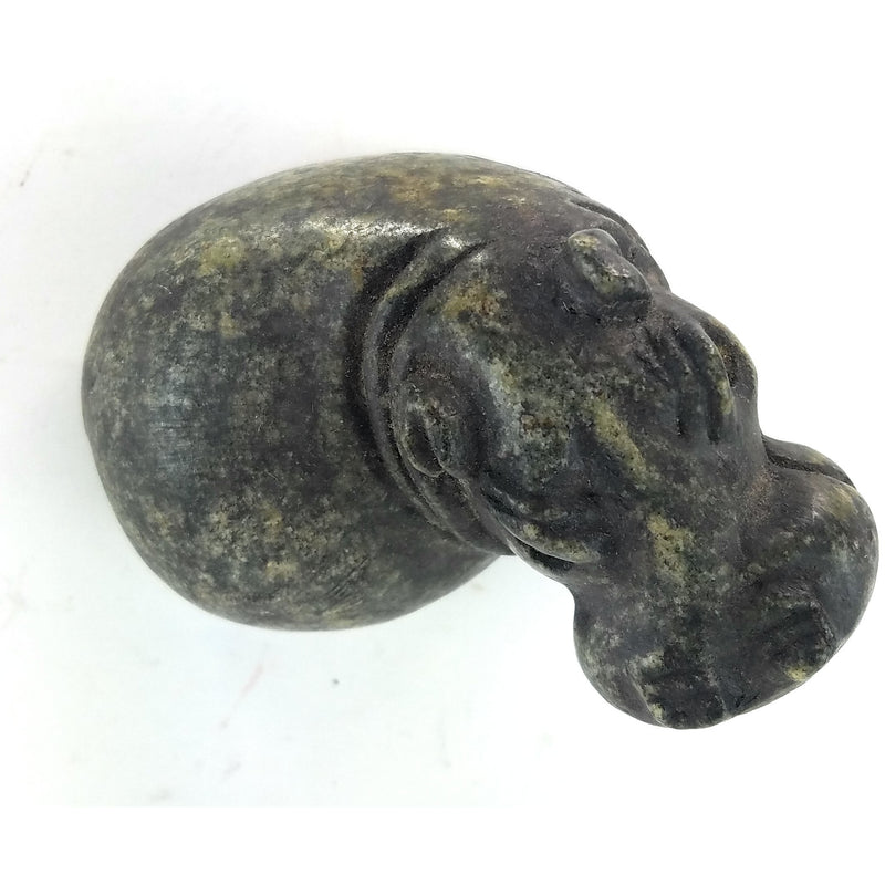 Compact Hippo Sculpture – Hand Carved Stone Zimbabwe
