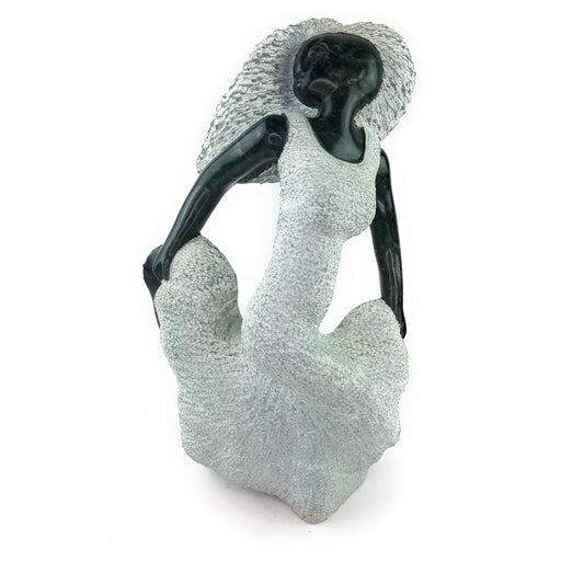 Contemporary Shona Beautiful Woman Sculpture – Flowing Dress Springstone Art