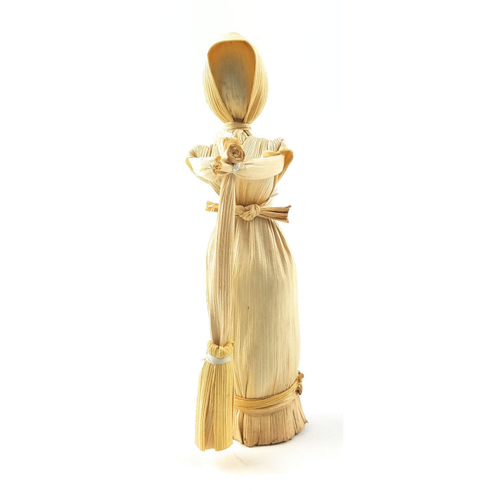Corn Husk Mother Doll with Baby – Handmade African Figurine from Zimbabwe