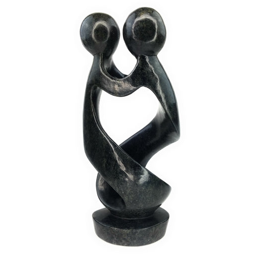 Dancing Couple – Black Serpentine Shona Sculpture | Hand Carved in Zimbabwe