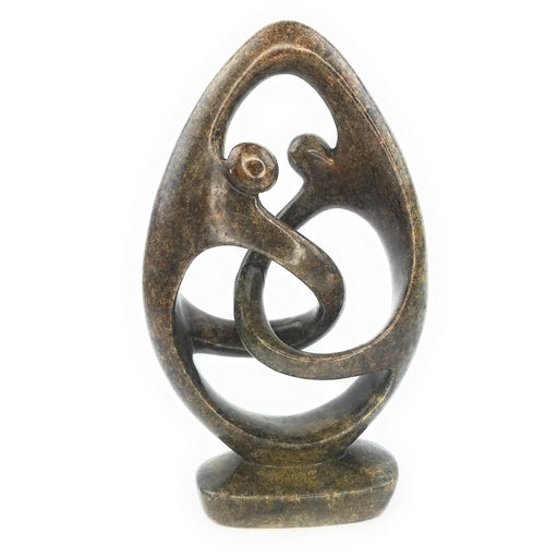 Dancing Couple – Earthtone Shona Stone Sculpture | Hand Carved in Zimbabwe