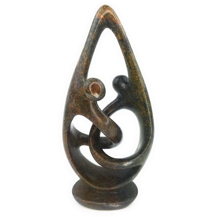 Dancing Couple – Hand-Carved Earthtone Shona Sculpture | Zimbabwe