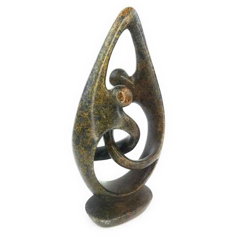 Dancing Couple – Hand-Carved Earthtone Shona Sculpture | Zimbabwe