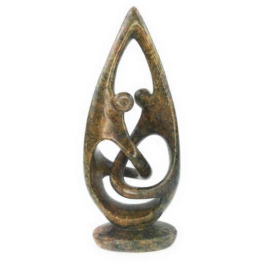 Dancing Couple – Natural Earthtone Stone Sculpture | Hand Carved in Zimbabwe