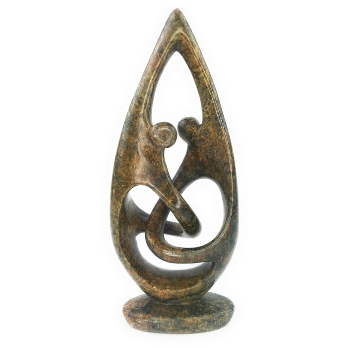 Dancing Couple – Natural Earthtone Stone Sculpture | Hand Carved in Zimbabwe