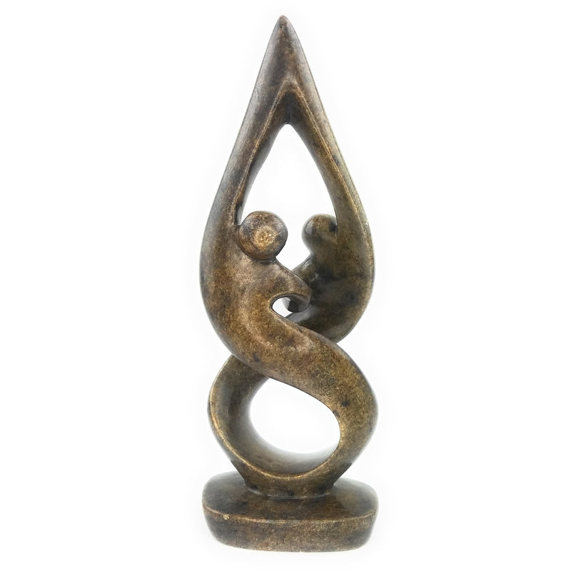 Dancing Couple – Shona Hand-Carved Earthtone Stone Sculpture | Zimbabwe