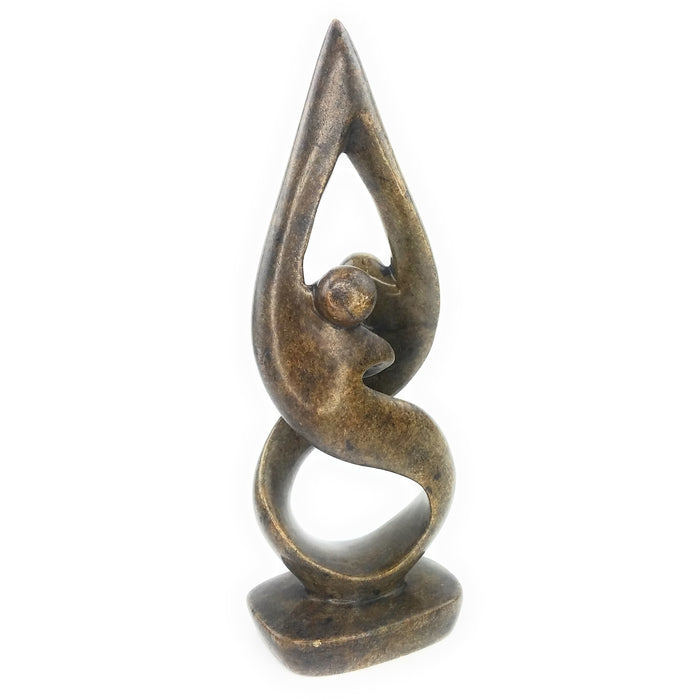 Dancing Couple – Shona Hand-Carved Earthtone Stone Sculpture | Zimbabwe