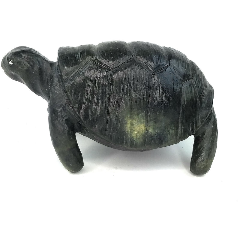 Dark Green African Stone Turtle – Hand Carved in Zimbabwe