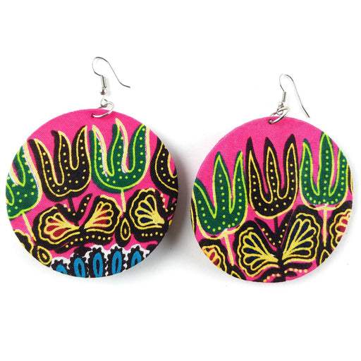 Dashiki Print Maasai Shuka Earrings – Handmade African Fabric Jewelry