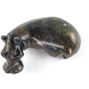 Detailed Resting Hippo Sculpture – Shona Stone Art Zimbabwe