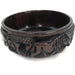 Ebony Wood Bowl – Raised Safari Animal Etchings | Hand Carved in Zimbabwe