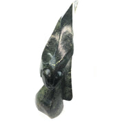 Elegance Woman Bust Sculpture – Hand Carved Shona Green Opalstone from Zimbabwe
