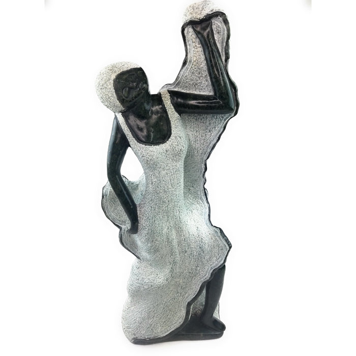 Elegant Shona Woman Sculpture – Flowing Dress Springstone Art from Zimbabwe