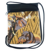 Elephant and Hippo Safari Passport Bag