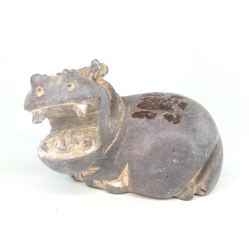 Expressive Hippo Sculpture – Hand Carved Shona Stone Zimbabwe