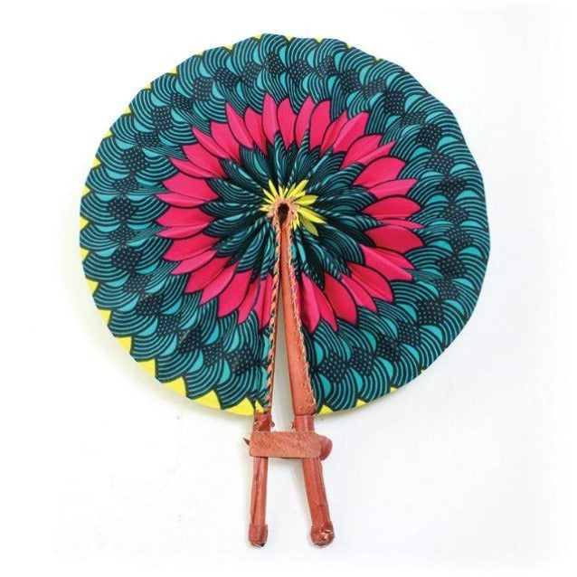 African Hand Fan  - African Floral