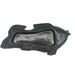 A black serpentine stone fish-shaped soap dish/ashtray handmade in Zimbabwe.
