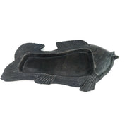 Fish Stone Soap Dish / Ashtray – Black Serpentine | Handmade in Zimbabwe