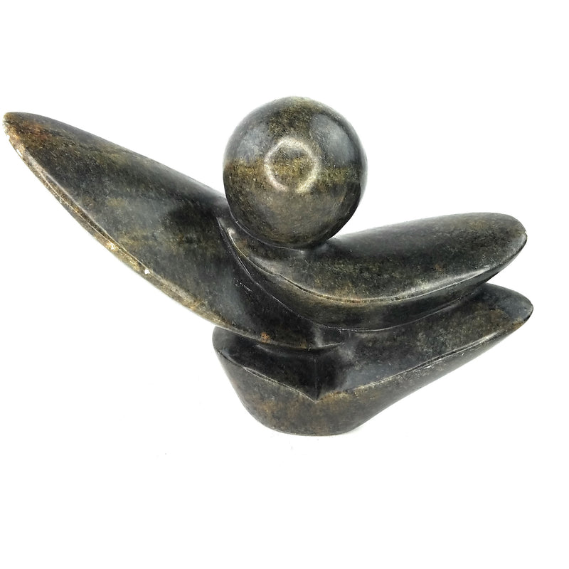 Floating Abstract Plant Sculpture – Shona Stone Art from Zimbabwe