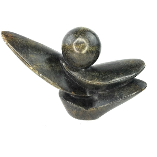 Floating Abstract Plant Sculpture – Shona Stone Art from Zimbabwe
