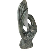 Flowing Abstract Plant Sculpture – Shona Stone Art from Zimbabwe