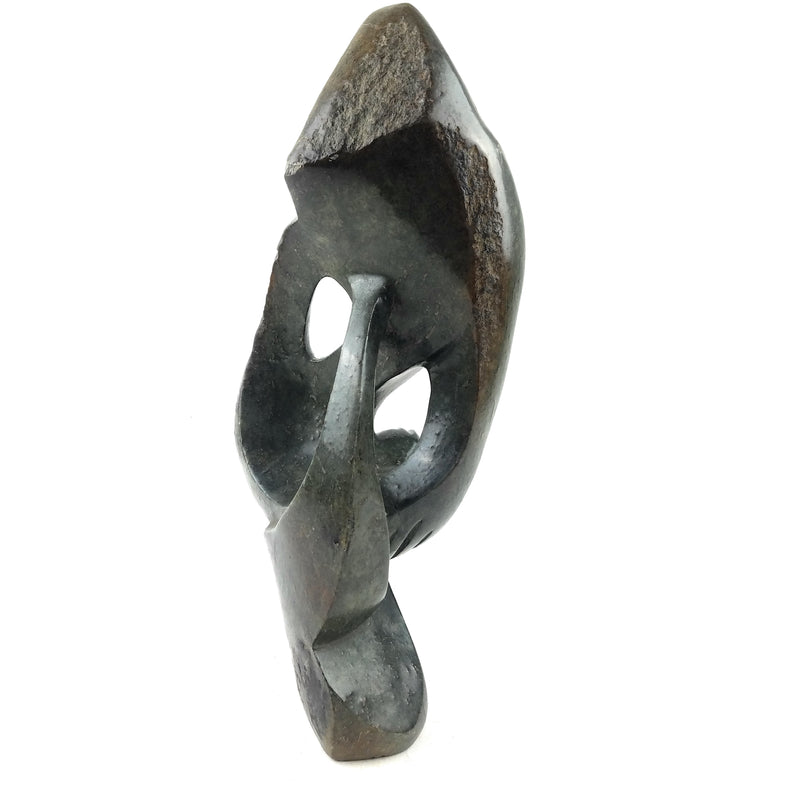 Flowing Abstract Plant Sculpture – Shona Stone Art from Zimbabwe