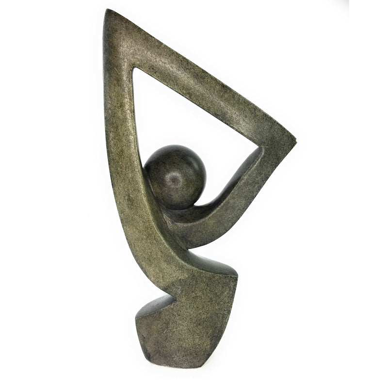 Geometric Abstract Sculpture – Shona Stone Art from Zimbabwe