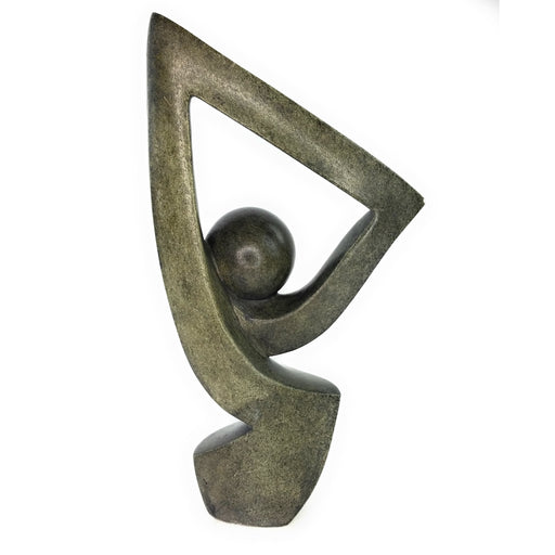 Geometric Abstract Sculpture – Shona Stone Art from Zimbabwe