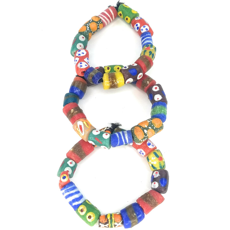 Ghana Trade Bead Bracelet | Handmade Glass Beads from West Africa