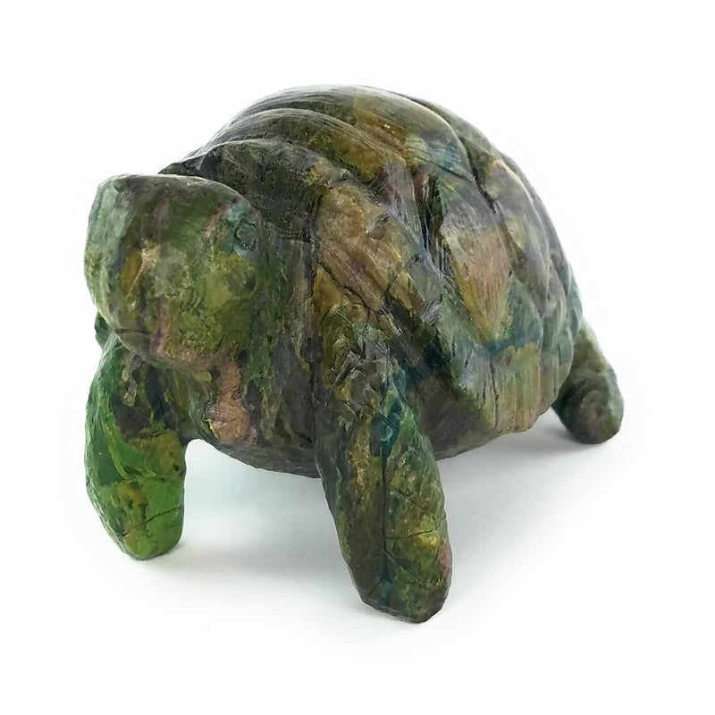 Green African Stone Turtle Sculpture | Zimbabwe Stone Art