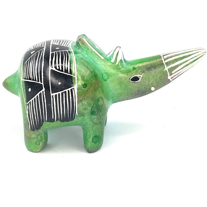 Miniature Soapstone Rhino Figurine – Handmade in Kenya