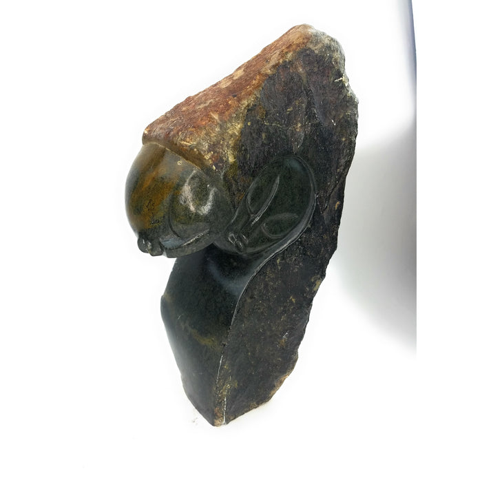 Hand-Carved Abstract Couple Sculpture | Serpentine Stone