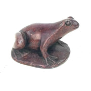 Hand-Carved African Frog Statue