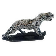 Hand-Carved African Leopard Sculpture