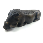 Hand-Carved African Warthog Sculpture – Shona Art from Zimbabwe