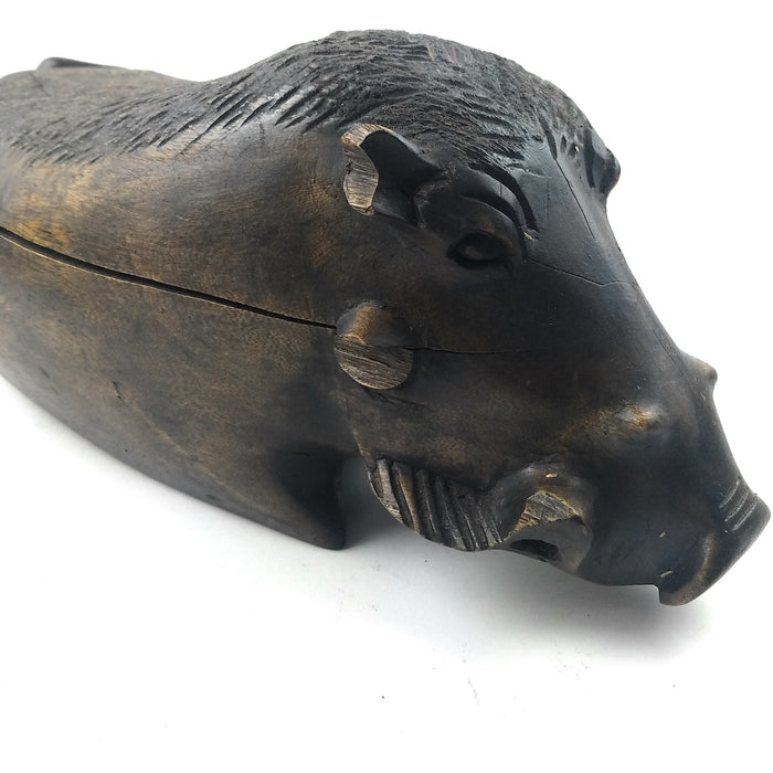 Hand-Carved African Warthog Sculpture – Shona Art from Zimbabwe