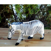Hand-Carved African Wooden Zebra Sculpture – Maasai Art from Kenya