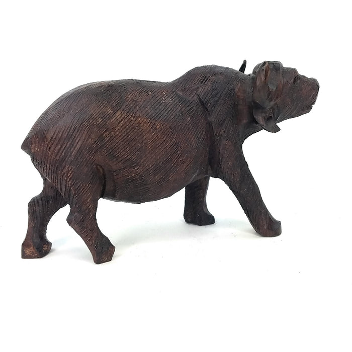 Hand-Carved Ironwood Buffalo Sculpture – Shona Art from Zimbabwe