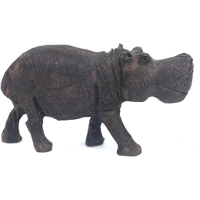 Hand-Carved Ironwood Hippo Sculpture – Shona Art from Zimbabwe