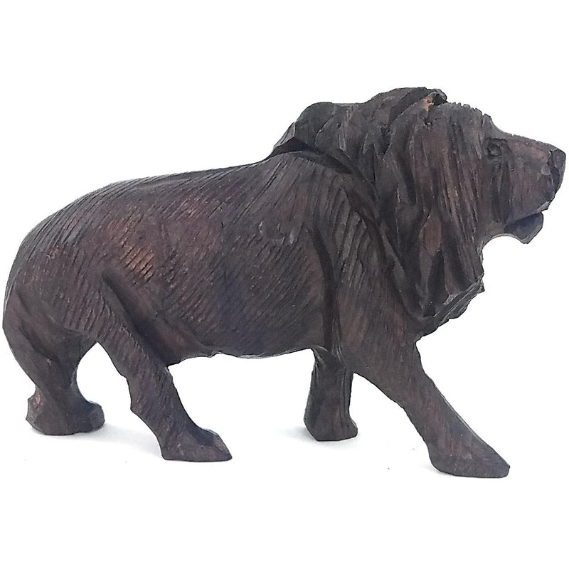 Ironwood Lion Sculpture Handmade In Zimbabwe