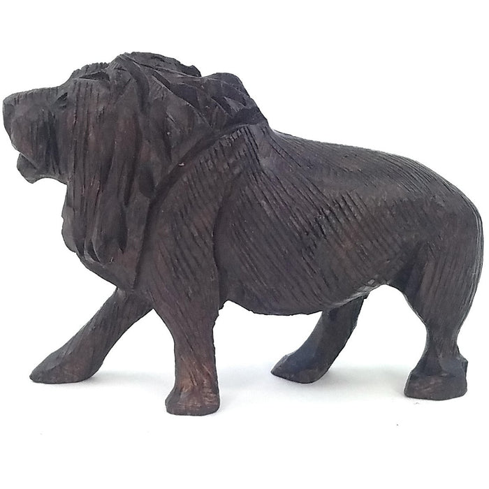 Hand-Carved Ironwood Lion Sculpture – Shona Art from Zimbabwe