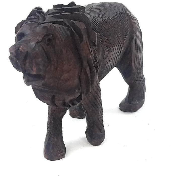 Hand-Carved Ironwood Lion Sculpture | Shona Art from Zimbabwe