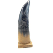 Hand-Carved Nguni Cow Horn Scrimshaw
