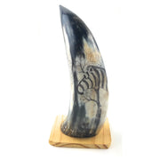 Hand-Carved Nguni Cow Horn Scrimshaw